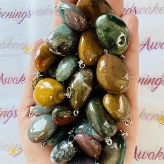 Ocean (Sea Sediment Marine) Jasper Pendants - Tumbled