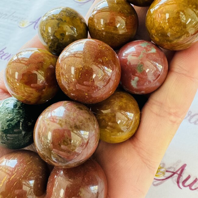 Ocean (Sea Sediment Marine) Jasper Sphere Orb 25 - 30mm