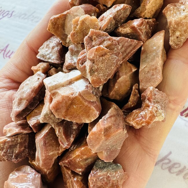 Red Calcite Small - Rough Raw Natural