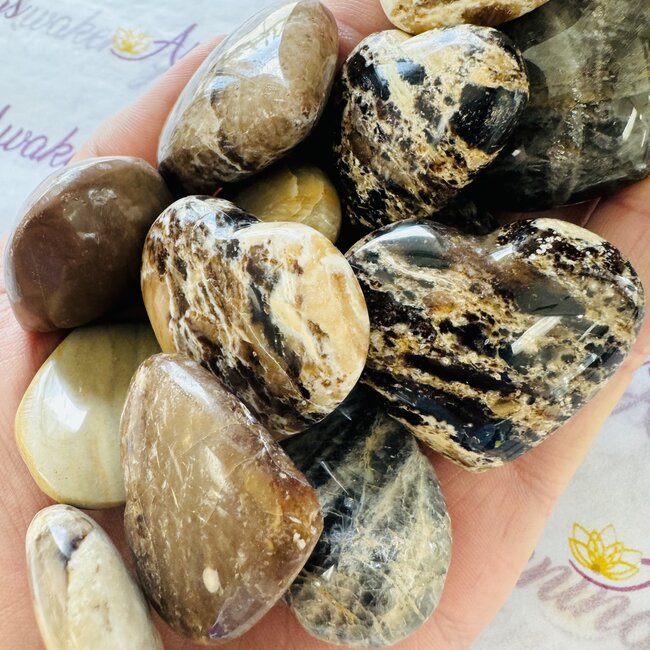 Black Moonstone Heart - Small