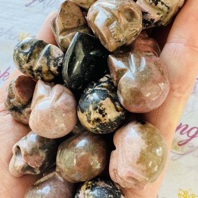 Rhodonite Skull- Mini