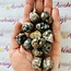 Que Sera (Blue Opal Llianite Galaxy Rhyolite Liberite Glaucophane) Skulls - Mini Carvings