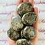 Que Sera (Blue Opal Llianite Galaxy Rhyolite Liberite Glaucophane) Palm Pillow Pocket Stone
