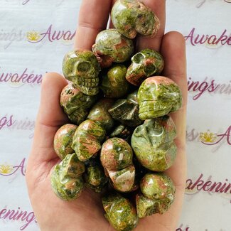 Unakite Jasper Skull- Mini