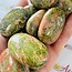Unakite Jasper Palm Pillow Pocket Stone