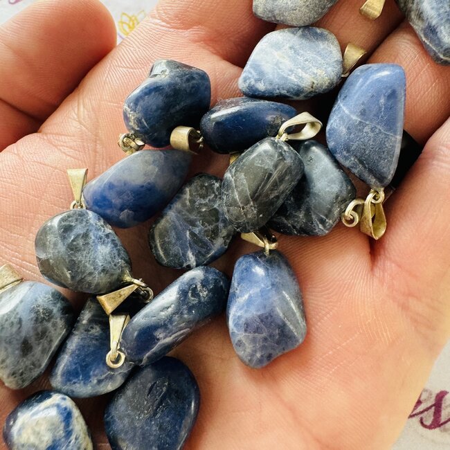 Sodalite Pendants - Tumbled Necklace .75-1.25"
