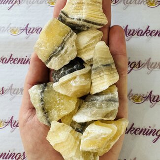 Zebra Calcite Rough Raw Natural- (1- 1.5")