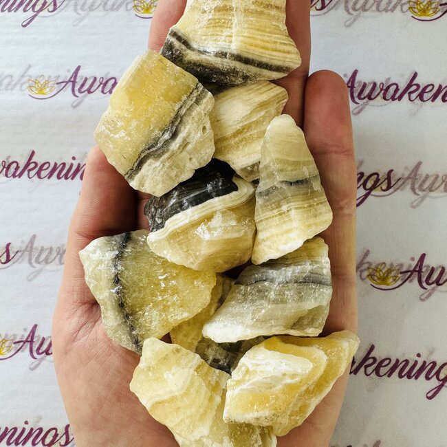 Zebra Calcite Rough Raw Natural- (1- 1.5")