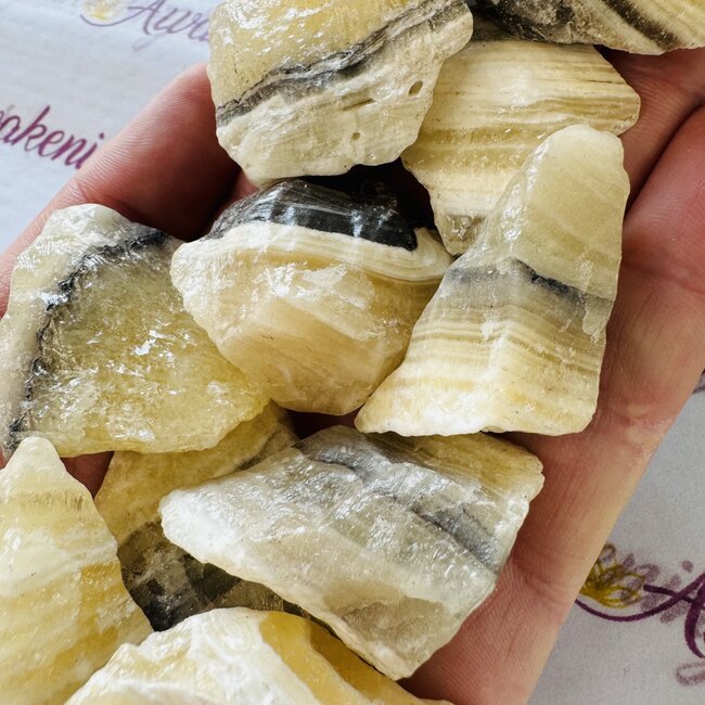 Zebra Calcite Rough Raw Natural- (1- 1.5")