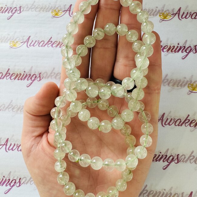 Green Tourmaline in Quartz Bracelets - 8mm