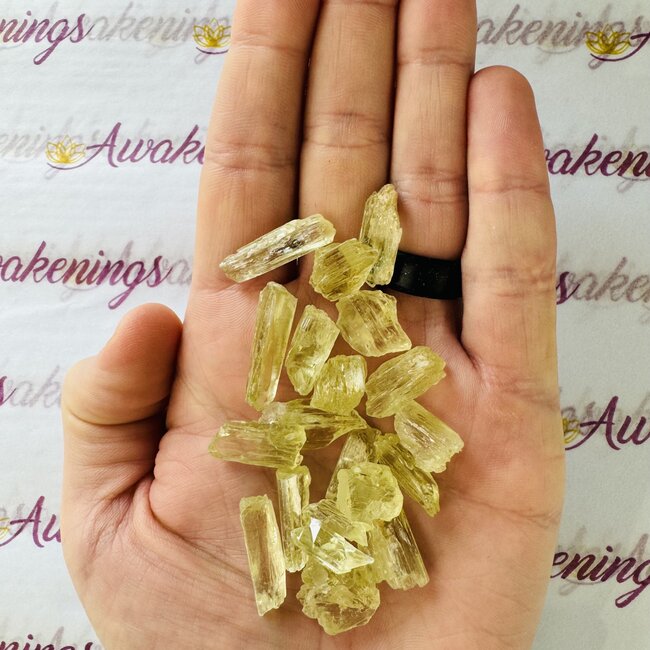 Yellow Kunzite - Rough Raw Natural