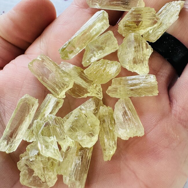 Yellow Kunzite - Rough Raw Natural