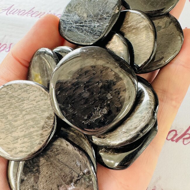 Hypersthene Palm Flat Stone