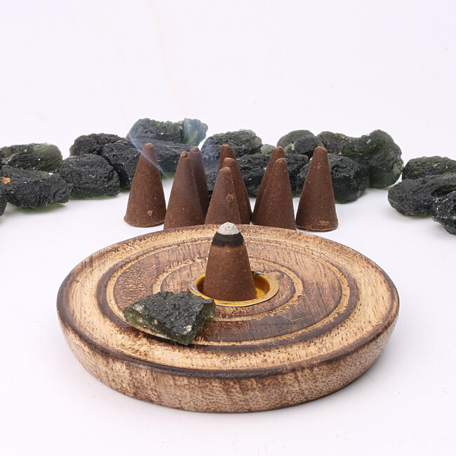 Moldavite Incense Cones - 10 Cones/Pkg