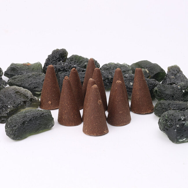 Moldavite Incense Cones - 10 Cones/Pkg