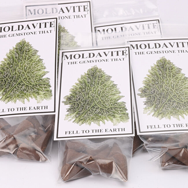 Moldavite Incense Cones - 10 Cones/Pkg