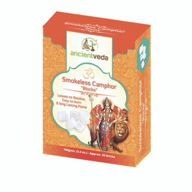 Camphor Blocks Tablets - 25 Bricks 100 grams (3.4oz) Hindu