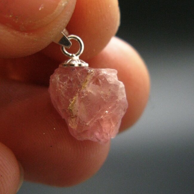 Pezzottaite Pendants - Rough Raw Natural Sterling Silver - 3.95carats