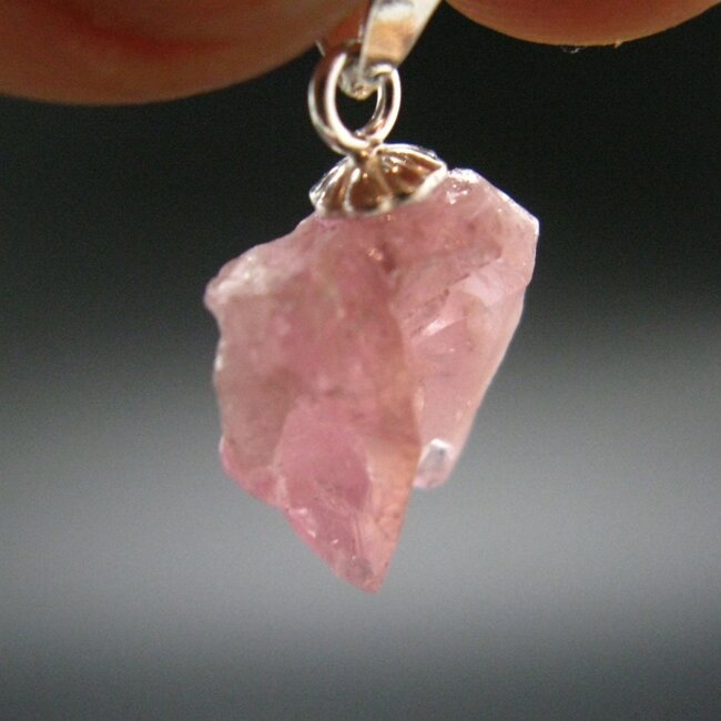 Pezzottaite Pendants - Rough Raw Natural Sterling Silver - 3.95carats