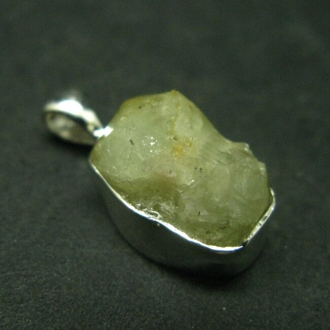 Rhodizite Pendant - Rough Raw Natural Sterling Silver - 2.08grams