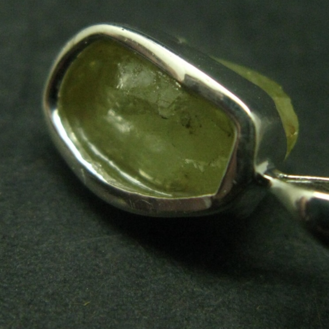 Rhodizite Pendant - Rough Raw Natural Sterling Silver - 2.08grams