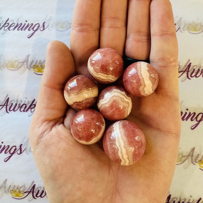 Rhodochrosite Sphere Orb - (20-25mm)