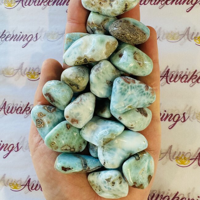 Larimar (Dolphin Stone) - Tumbled Large