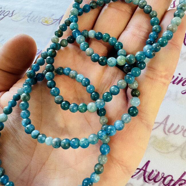 Blue Apatite Bracelets - 4mm Mini