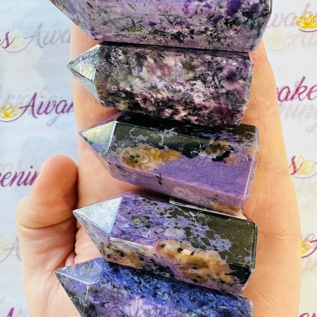 Charoite Towers Points Generators - Small (2-4")