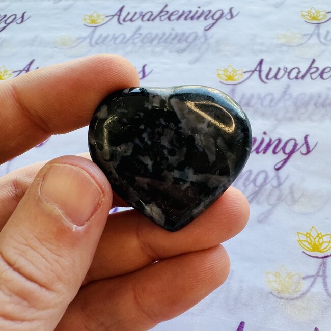 Indigo Gabbro (Mystic Merlinite) Hearts - Small (1.5")