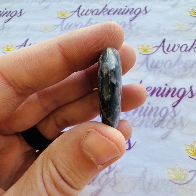 Indigo Gabbro (Mystic Merlinite) Hearts - Small (1.5")