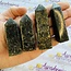 Green Mica (Muscovite) Obelisk Point Tower Generator - Medium (3-4")