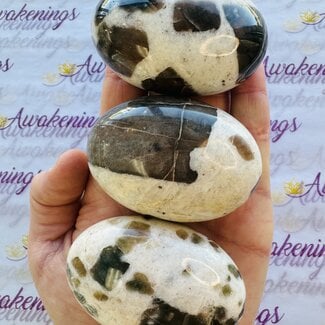 Polarity Moonstone Palm Pillow Pocket Stone - Large