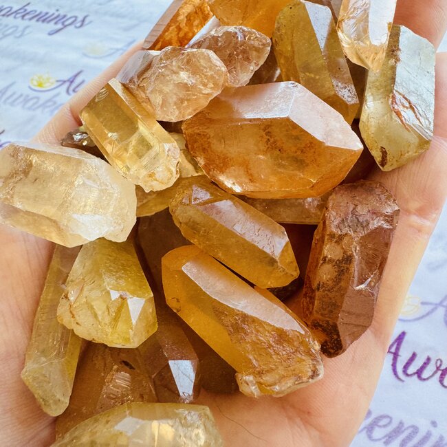 Tangerine Quartz Points - Medium