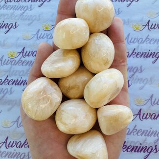 Orange Peach Stilbite - Large Tumbled Stillbite