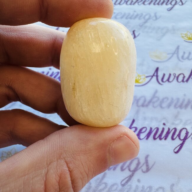 Orange Peach Stilbite - Large Tumbled Stillbite