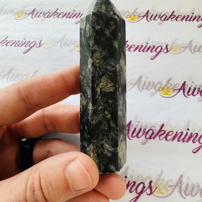 Que Sera (Blue Opal Llianite Galaxy Rhyolite Liberite Glaucophane) Towers Points Generators - Medium (3 - 4")