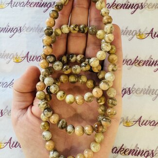 Orange Moonstone & Smoky (Smokey) Quartz Bracelets - 8mm