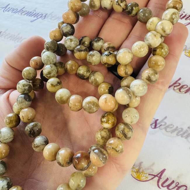 Orange Moonstone & Smoky (Smokey) Quartz Bracelets - 8mm