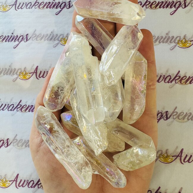 White (Angel) Aura Quartz Points - Clear Medium