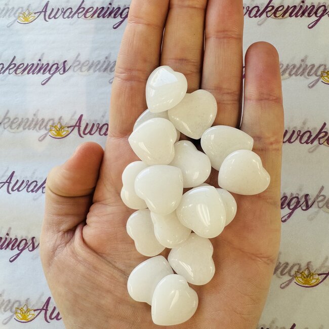 Milky Quartz Hearts - Mini