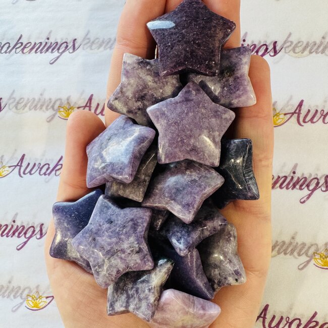 Lepidolite (Purple Mica) Stars - Medium