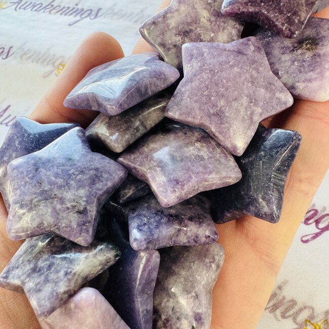Lepidolite (Purple Mica) Stars - Medium