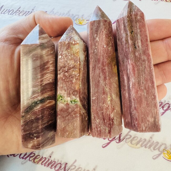 Red Lepidolite (Mica) Towers Points Generators - Medium (3-4")