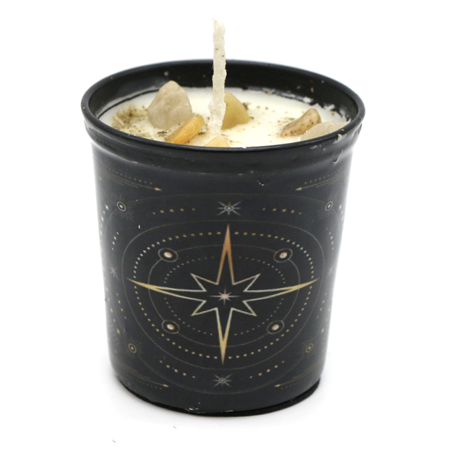 Starburst Votive Scented Candle with Citrine - 2.3oz
