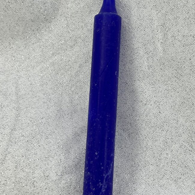 Mini Magic Magick Ritual Spell Chime Candles - Dark Blue 4" - Wisdom Protection Intuition Truth