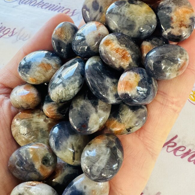 Iolite (Water Sapphire) & Sunstone - Tumbled
