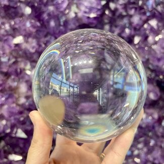 Clear Glass Crystal Ball for Divination Scry Scrying - 100mm Sphere Orb