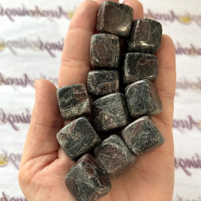 Garnet in Arfvedsonite (Fireworks Stone) Cubes 1"