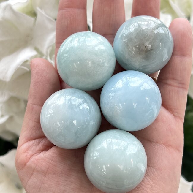 Aquamarine Sphere Orb - 30-35mm